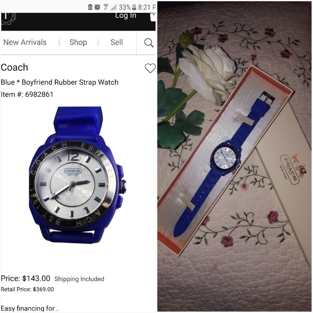 Coach royal blue watch - Picture 7 of 7